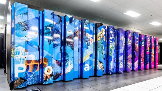 Argonne’s Polaris supercomputer provides advanced capabilities for workloads involving simulation, data analysis and artificial intelligence tasks. (Image by Argonne National Laboratory.)
