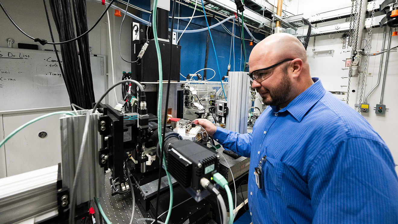 Members of the APS beamline team work on constructing and updating beamlines at the Advanced Photon Source.