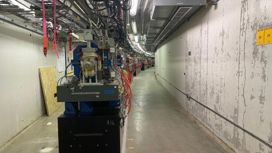 Modules of the new APS storage ring installed in the tunnel